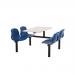 Polypropylene fixed canteen table and chairs - Fully assembled 416370