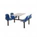 Polypropylene fixed canteen table and chairs - Fully assembled 416371