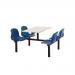 Polypropylene fixed canteen table and chairs - Fully assembled 416373