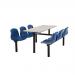 Polypropylene fixed canteen table and chairs - Fully assembled 416374