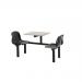 Polypropylene fixed canteen table and chairs - Fully assembled 416380