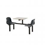 Polypropylene fixed canteen table and chairs - Fully assembled 416380