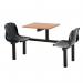 Polypropylene fixed canteen table and chairs - Fully assembled 416381