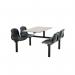 Polypropylene fixed canteen table and chairs - Fully assembled 416383