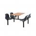 Polypropylene fixed canteen table and chairs - Fully assembled 416387