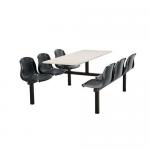 Polypropylene fixed canteen table and chairs - Fully assembled 416394