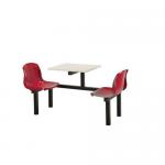 Polypropylene fixed canteen table and chairs - Fully assembled 416397