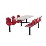 Polypropylene fixed canteen table and chairs - Fully assembled 416407