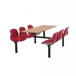 Polypropylene fixed canteen table and chairs - Fully assembled 416408