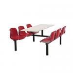 Polypropylene fixed canteen table and chairs - Fully assembled 416409