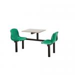 Polypropylene fixed canteen table and chairs - Fully assembled 416410