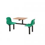 Polypropylene fixed canteen table and chairs - Fully assembled 416411