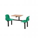 Polypropylene fixed canteen table and chairs - Fully assembled 416411