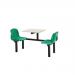 Polypropylene fixed canteen table and chairs - Fully assembled 416412