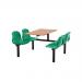 Polypropylene fixed canteen table and chairs - Fully assembled 416414