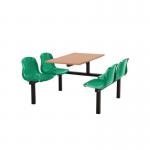 Polypropylene fixed canteen table and chairs - Fully assembled 416414