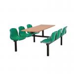 Polypropylene fixed canteen table and chairs - Fully assembled 416423