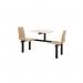 Beech seat fixed canteen table and chairs 416427