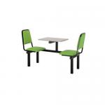 Upholstered fixed canteen table and chairs 416440