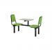 Upholstered fixed canteen table and chairs 416440