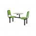 Upholstered fixed canteen table and chairs 416440