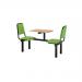 Upholstered fixed canteen table and chairs 416441