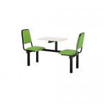 Upholstered fixed canteen table and chairs 416442