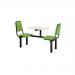 Upholstered fixed canteen table and chairs 416442