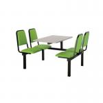 Upholstered fixed canteen table and chairs 416443