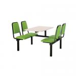 Upholstered fixed canteen table and chairs 416445