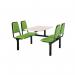 Upholstered fixed canteen table and chairs 416445