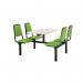 Upholstered fixed canteen table and chairs 416448