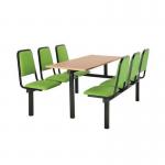 Upholstered fixed canteen table and chairs 416450