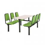 Upholstered fixed canteen table and chairs 416451