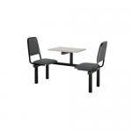 Upholstered fixed canteen table and chairs 416455