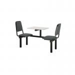 Upholstered fixed canteen table and chairs 416457