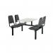 Upholstered fixed canteen table and chairs 416460