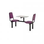 Upholstered fixed canteen table and chairs 416470