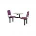 Upholstered fixed canteen table and chairs 416470