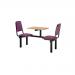 Upholstered fixed canteen table and chairs 416471