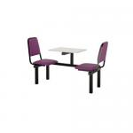 Upholstered fixed canteen table and chairs 416472