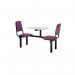 Upholstered fixed canteen table and chairs 416472