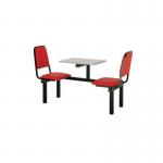 Upholstered fixed canteen table and chairs 416525