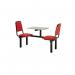 Upholstered fixed canteen table and chairs 416525