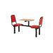 Upholstered fixed canteen table and chairs 416526