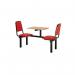 Upholstered fixed canteen table and chairs 416526