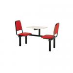 Upholstered fixed canteen table and chairs 416527