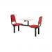 Upholstered fixed canteen table and chairs 416527