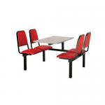 Upholstered fixed canteen table and chairs 416528