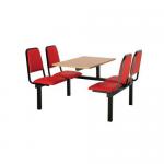 Upholstered fixed canteen table and chairs 416529